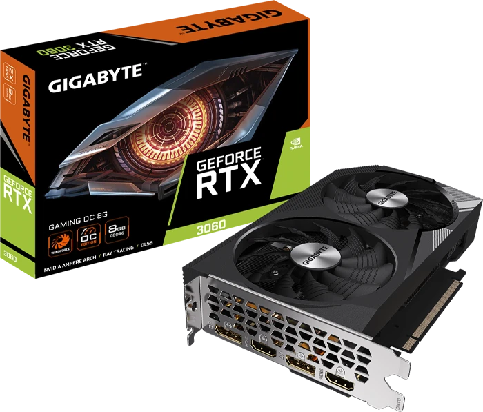 کارت گرافیک GIGABYTE مدل GeForce RTX 3060 GAMING OC 8G (rev. 1.0)