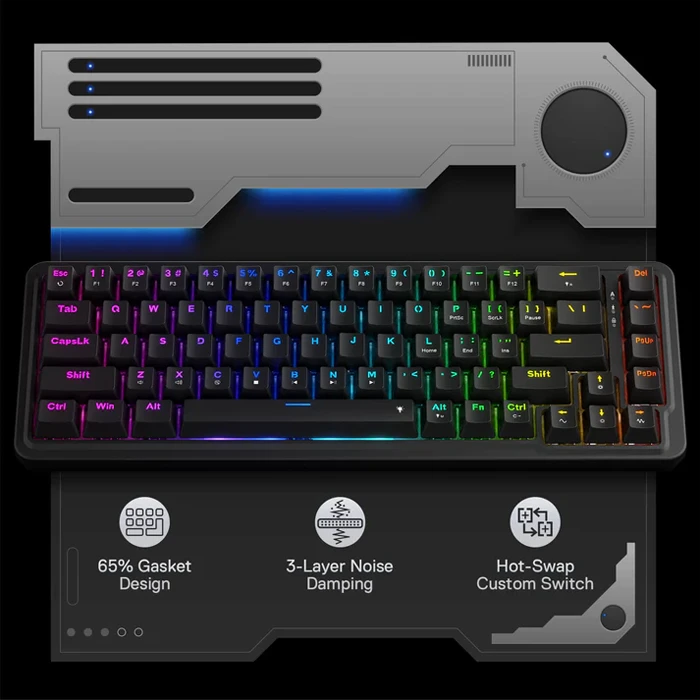 کیبورد سیمی Redragon مدل NOVA K709 RGB