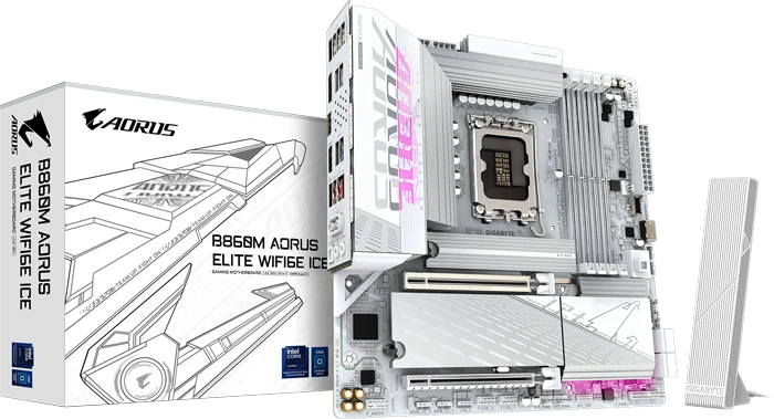 مادربرد GIGABYTE مدل B860M AORUS ELITE WIFI6E ICE
