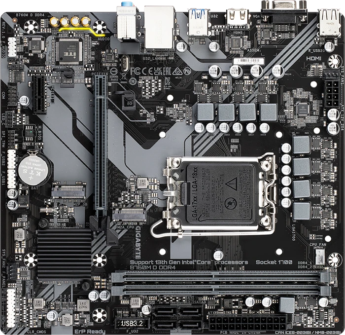 مادربرد GIGABYTE مدل B760M D DDR4 (rev. 1.0)