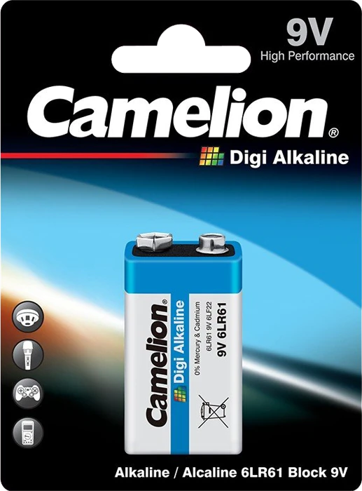 باتری کتابی Camelion مدل Digi Alkaline 6LR61-BP1DG