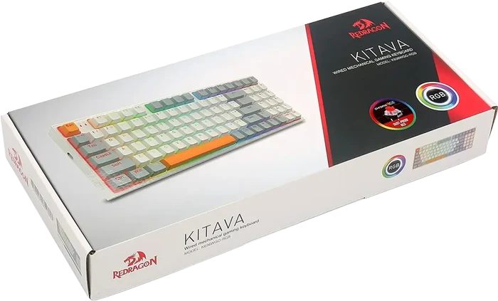 کیبورد سیمی گیمینگ Redragon مدل KITAVA K636 GWO RGB با سوئیچ قرمز