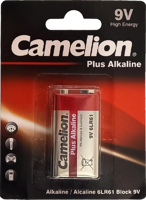 باتری کتابی Camelion مدل PLUS ALKALINE 6LR61-BP1