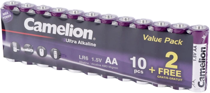 باتری قلمی 12 عددی Camelion مدل Ultra Alkaline LR6-SP10+2UT