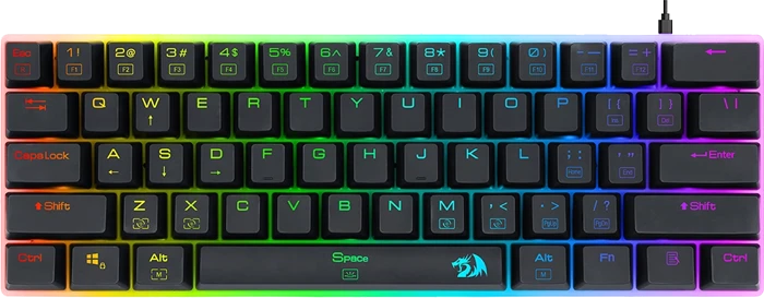 کیبورد سیمی گیمینگ Redragon مدل ALIEN K605 با سوئیچ آبی
