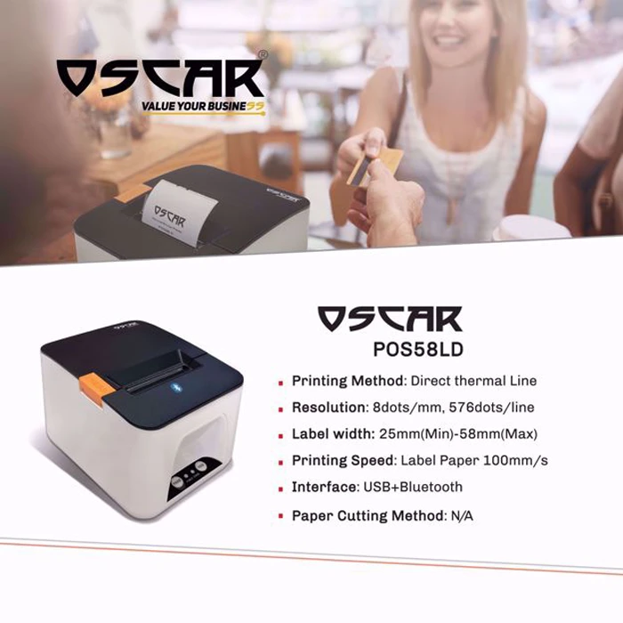 پرینتر حرارتی لیبل زن Oscar مدل POS 58LD