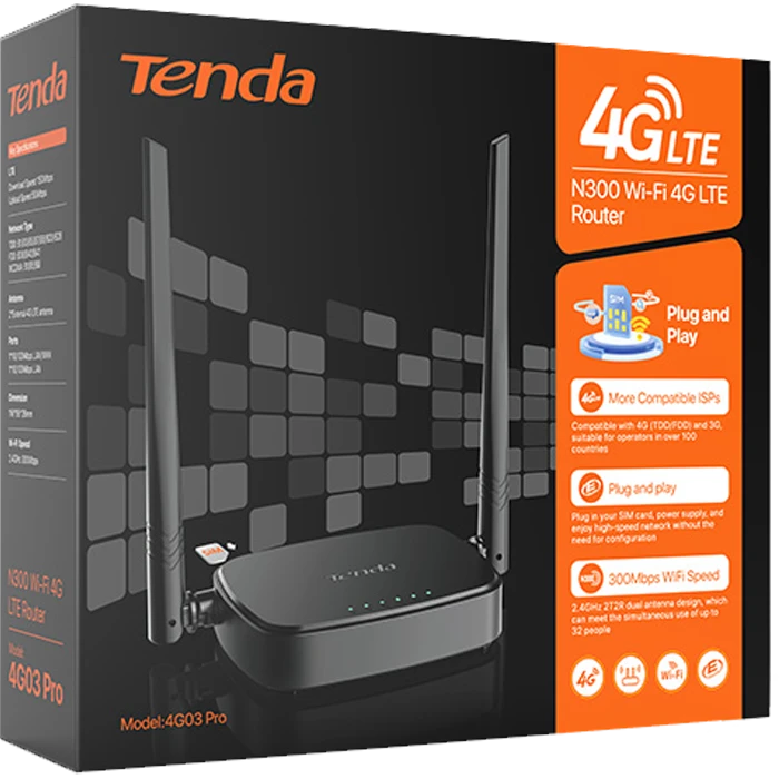 مودم روتر 4G/LTE بی سیم Tenda مدل 4G03 PRO
