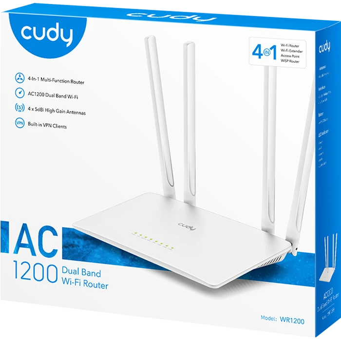 روتر شبکه بی سیم Cudy مدل AC1200 WR1200