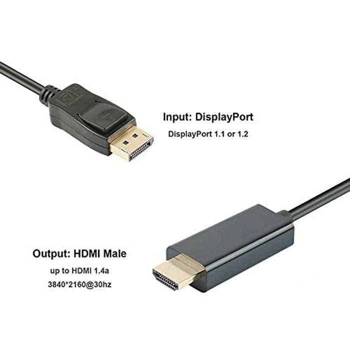 کابل 1.8 متری DisplayPort به HDMI