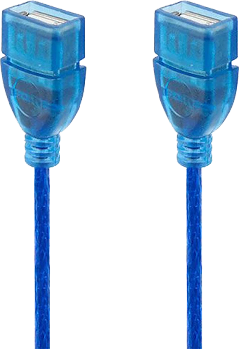 D-NET USB 2.0 AF TO AF 0.3M BLUE EXTENSION CABLE