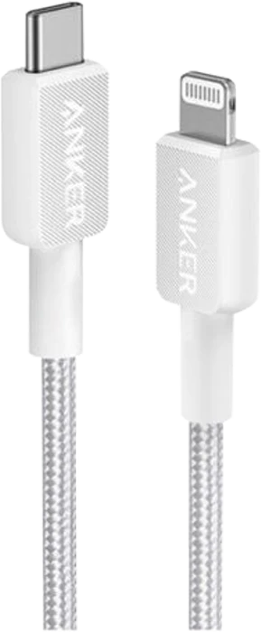 کالا Anker مدل 322 A81B5H21 0.9M WHITE USB-C TO LIGTNING ASLI CABLE
