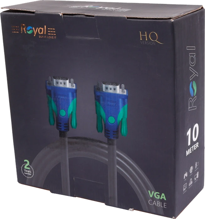 کابل 10 متری VGA رویال مدل VGA 3+6