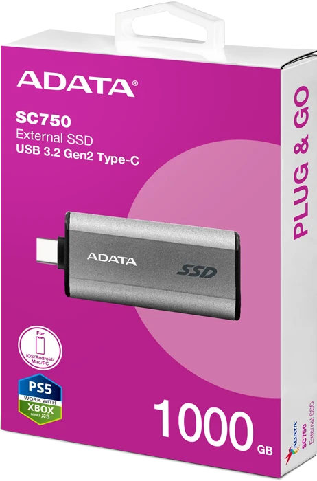 حافظه SSD اکسترنال 1 ترابایت Adata مدل SC750