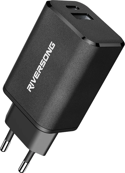 RIVERSONG POWERKUB G65 AD96-EU 65W FAST CHARGE BLACK WALL CHARGER