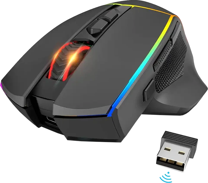 موس بی سیم گیمینگ Redragon مدل AXE M814 PRO RGB