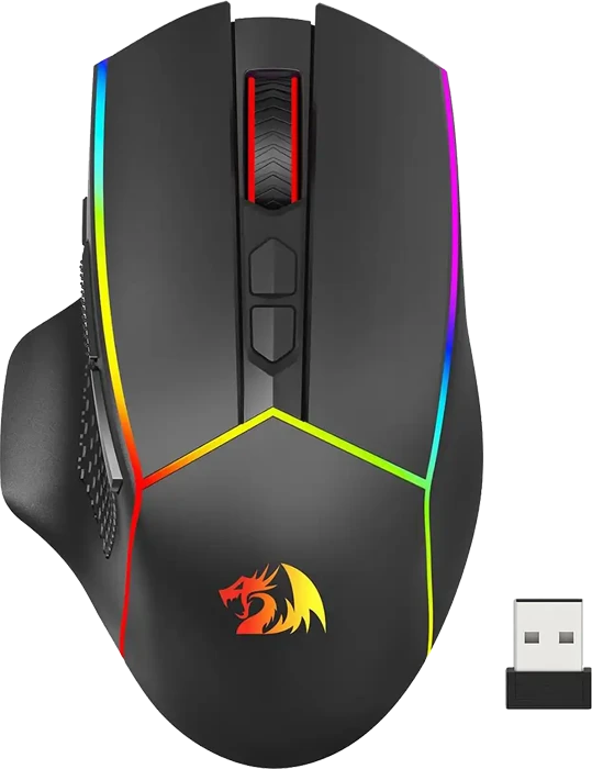 موس بی سیم گیمینگ Redragon مدل AXE M814 PRO RGB