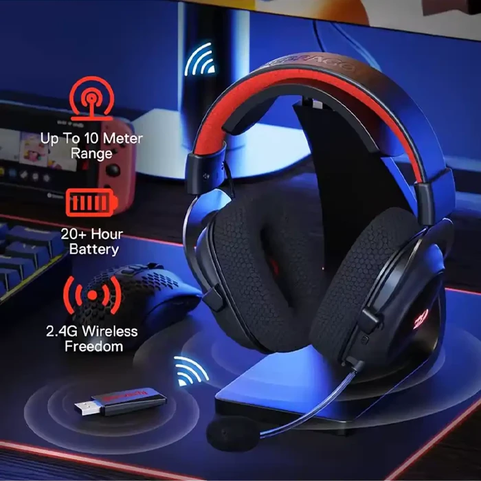 هدست بی سیم گیمینگ Redragon مدل Zeus-X H510 PRO