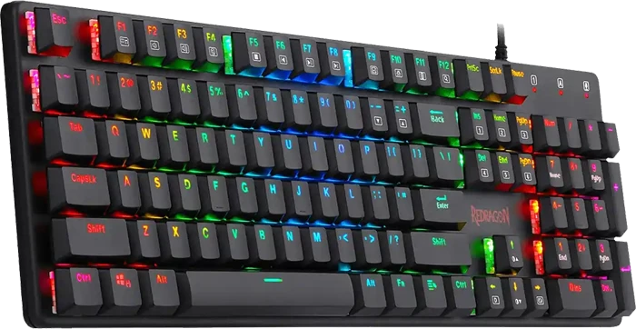کیبورد سیمی گیمینگ Redragon مدل Shrapnel K589 RGB با سوئیچ قرمز