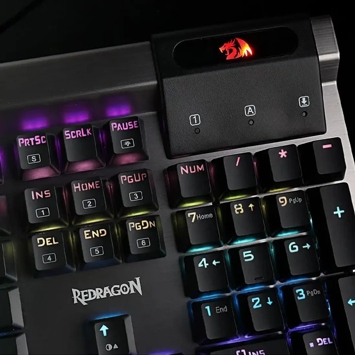 کیبورد سیمی گیمینگ Redragon مدل SURYA K563 RGB با سوئیچ آبی