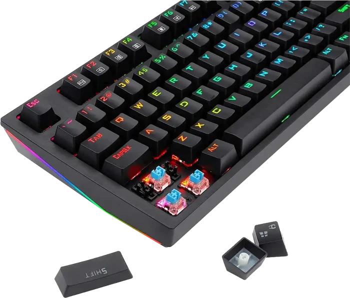 کیبورد سیمی گیمینگ Redragon مدل K592 PRO RGB با سوئیچ آبی