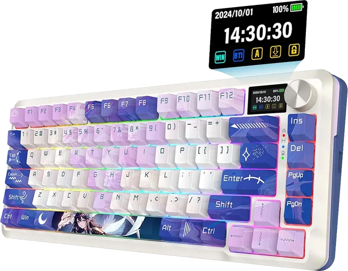 کیبورد بی سیم گیمینگ Redragon مدل K708 AK PRO RGB با سوئیچ کرمی
