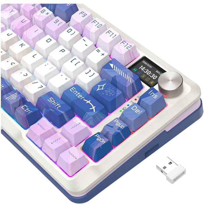 کیبورد بی سیم گیمینگ Redragon مدل K708 AK PRO RGB با سوئیچ کرمی