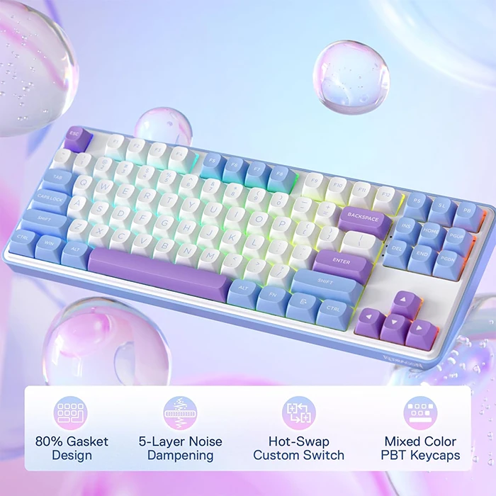 کیبورد بی سیم گیمینگ Redragon مدل K707 WBP PRO