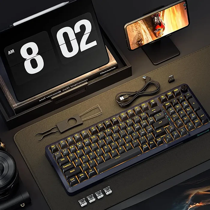 کیبورد بی سیم گیمینگ Redragon مدل BRAGI K688 GB PRO RGB با سوئیچ قرمز