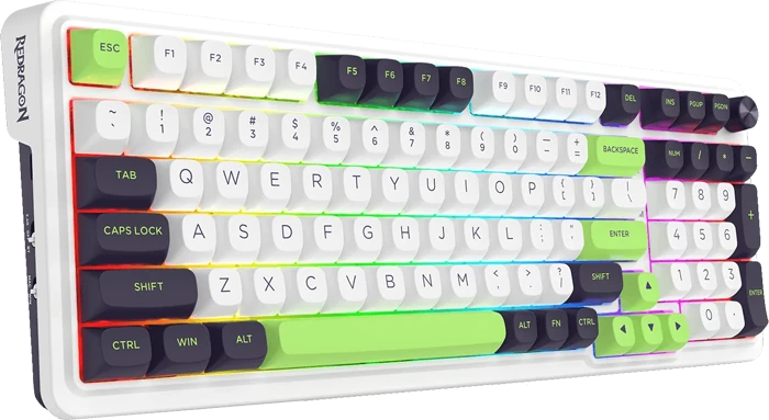 کیبورد بی سیم گیمینگ Redragon مدل EISA MAX K686 WBG با سوئیچ Mint mambo