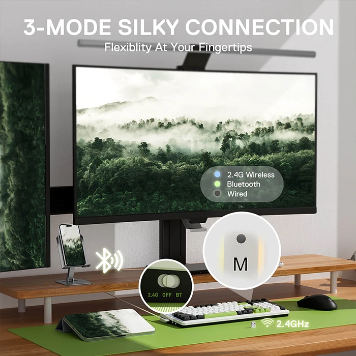 کیبورد بی سیم گیمینگ Redragon مدل EISA MAX K686 WBG با سوئیچ Mint mambo