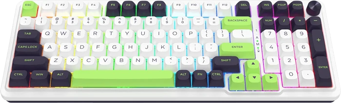 کیبورد بی سیم گیمینگ Redragon مدل EISA MAX K686 WBG با سوئیچ Mint mambo