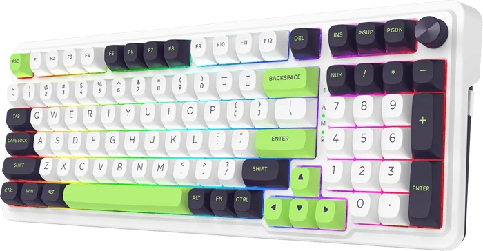 کیبورد بی سیم گیمینگ Redragon مدل EISA MAX K686 WBG با سوئیچ Mint mambo