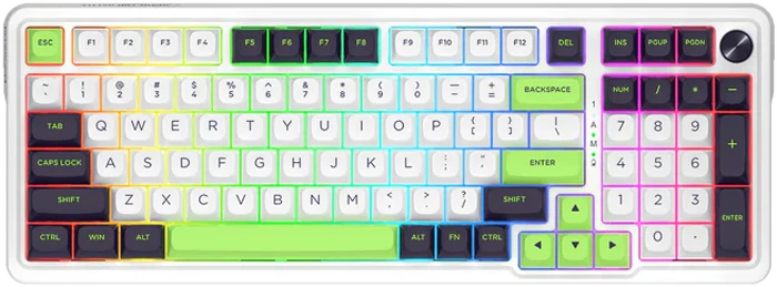 کیبورد بی سیم گیمینگ Redragon مدل EISA MAX K686 WBG با سوئیچ Mint mambo