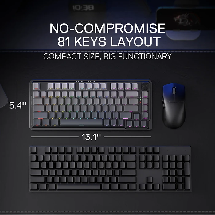 کیبورد بی سیم گیمینگ Redragon مدل UCAL K673SP PRO RGB با سوئیچ Mint mambo