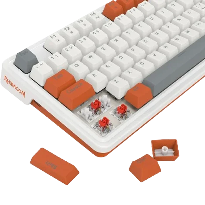 کیبورد سیمی گیمینگ Redragon مدل Gloria K664 WOG RGB با سوئیچ قرمز