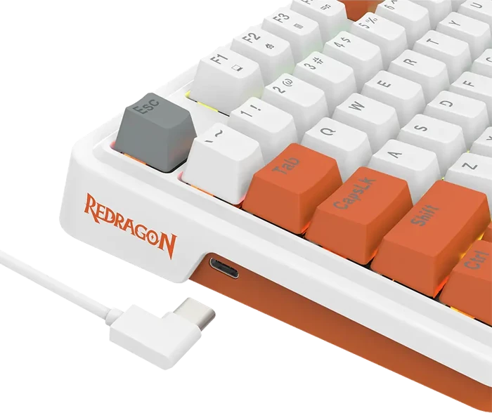 کیبورد سیمی گیمینگ Redragon مدل Gloria K664 WOG RGB با سوئیچ قرمز