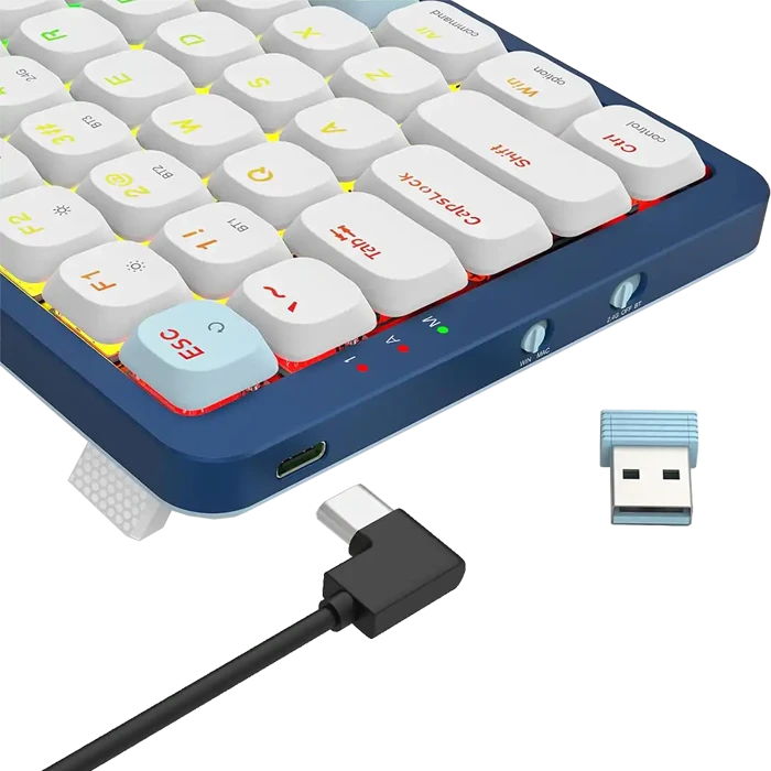 کیبورد بی سیم گیمینگ Redragon مدل EVA PRO K684 RGB با سوئیچ قرمز