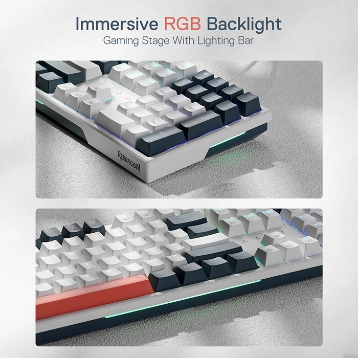 کیبورد سیمی گیمینگ Redragon مدل Trundle K668 RGB با سوئیچ قرمز