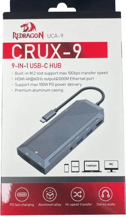 هاب 9 پورت Redragon مدل CRUX-9 UCA-9