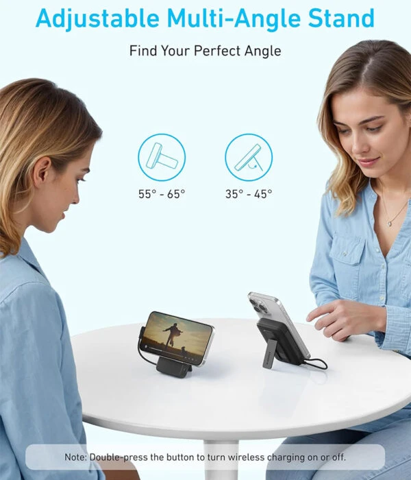 پاور بانک 10000 میلی‌آمپر ساعت Anker مدل Zolo Magnetic A1685