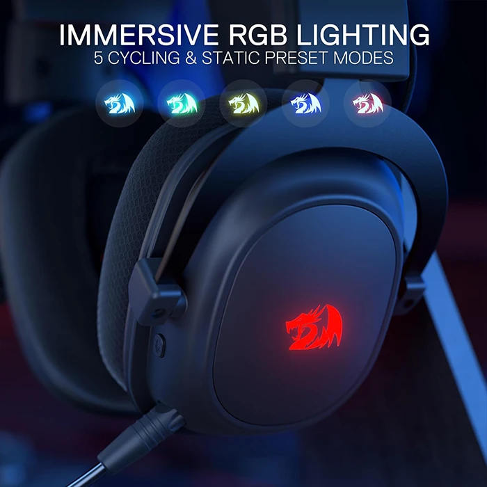 هدست بی سیم گیمینگ Redragon مدل ZEUS H510 PRO RGB