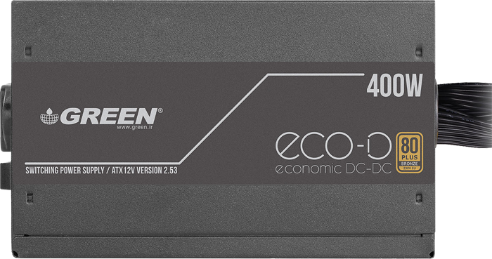 پاور 400 وات Green مدل GP400A-ECO D 80Plus Bronze