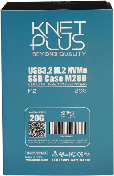 باکس حافظه SSD M.2 اينچ K-Net Plus مدل KP-M200