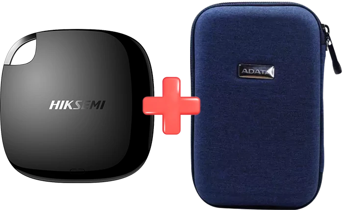 حافظه SSD اکسترنال 1 ترابایت HIKSEMI مدل HS-ESSD T100 به همراه کیف Adata