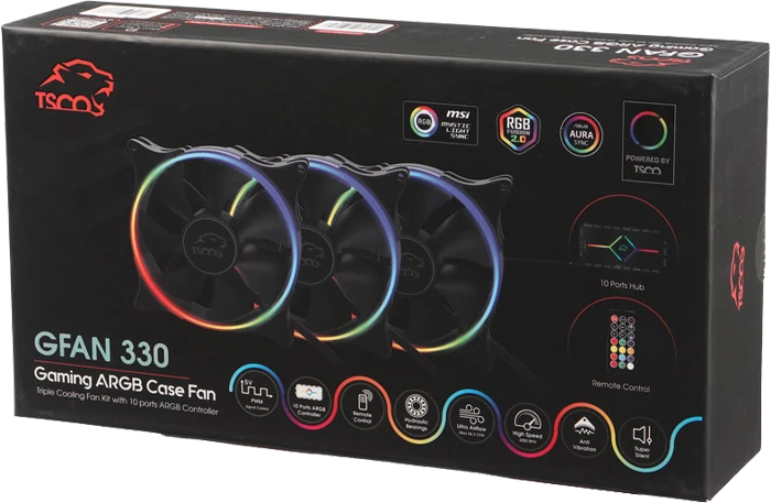 پک 3 تایی فن کیس Tsco مدل Gaming GFAN 330