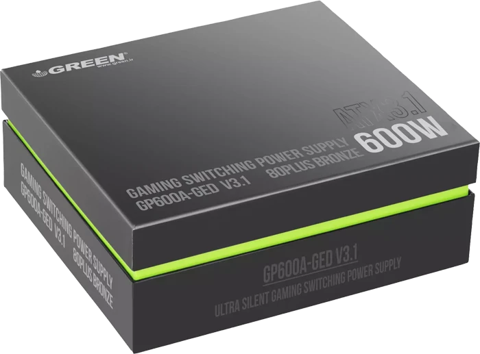 پاور 600 وات Green مدل Gaming GP600A-GED V3.1 80Plus Bronze