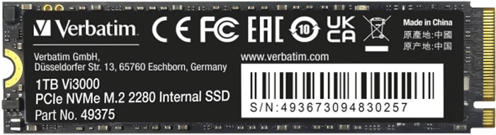 1TB VERBATIM Vi3000 VER-49375 M.2 2280 AVAJANG SSD