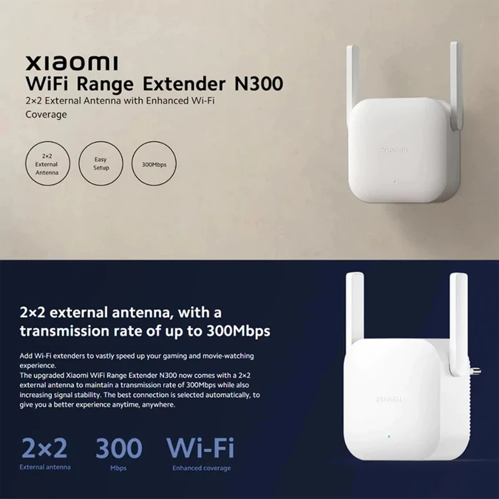 تقویت کننده آنتن وای فای Xiaomi مدل Range Extender N300