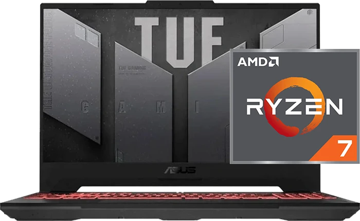 لپ تاپ گیمینگ 17.3 اینچ Asus مدل TUF GAMING A17 FA706NFR-HX031 (Ryzen 7-7435HS-16GB-512GB SSD-RTX2050-FHD-Backlit)
