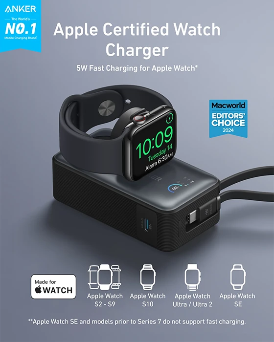 پاور بانک 10000 میلی‌آمپر ساعت Anker مدل MagGo Power Bank A1657